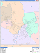 St. George  Wall Map Color Cast Style